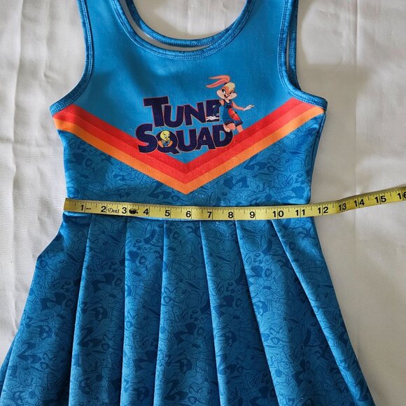 Space Jam Kids Girls Tune Squad Halloween Costume Cheerleader Dress Size M (7-8) - Picture 9 of 10